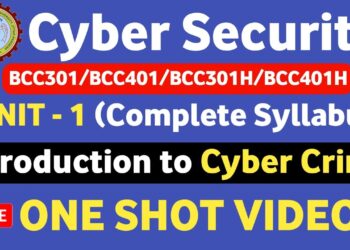 Cyber Security | Unit 1 One shot | Introduction to Cyber Crime | Cyber security BCC301/BCC401 |