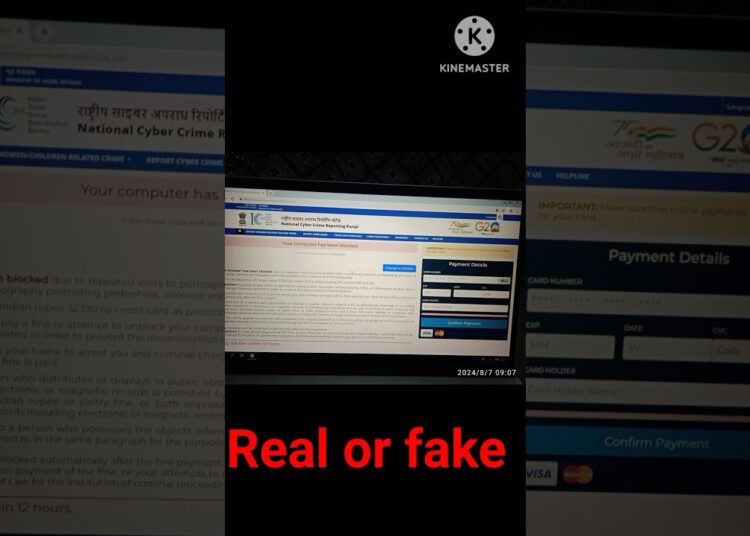 #national cyber crime of india #realorfake #viral #scam your computer has been blocked #shorts