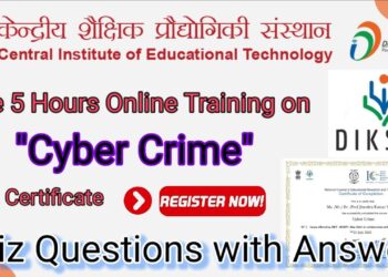 CIET NCERT Training “Cyber Crime” Quiz Questions with Answer#dikshacourse #dikshaquiz #cybercrime