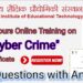 CIET NCERT Training “Cyber Crime” Quiz Questions with Answer#dikshacourse #dikshaquiz #cybercrime