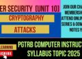 Cyber Security (unit 10) Part 2 [PGTRB Computer Instructor syllabus topics 2025]