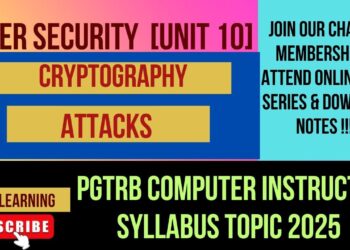 Cyber Security (unit 10) Part 2 [PGTRB Computer Instructor syllabus topics 2025]