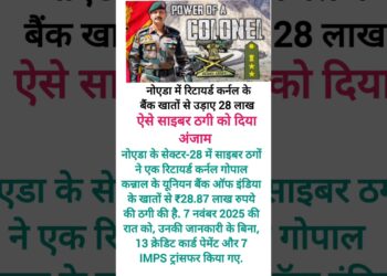 रिटायर कॉर्नल के खाते से 28 लाख रुपए निकले #shorts #cybercrime #army