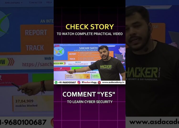 Lost Your Phone? Do THIS Immediately! 🚨🚫 #SancharSaathi|  cyber kaksha