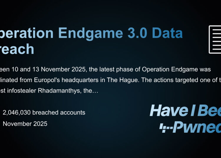 Operation Endgame 3.0 Data Breach