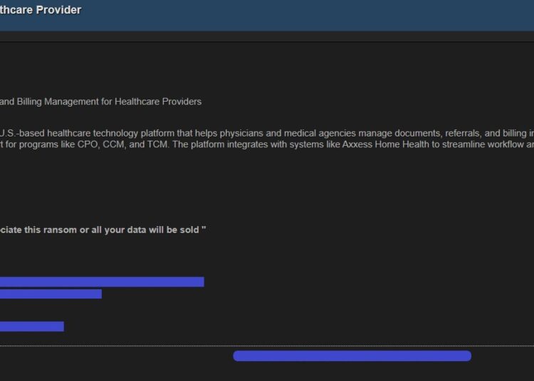 353GB of Patient Files Allegedly Compromised, Ransom Demanded – DataBreaches.Net