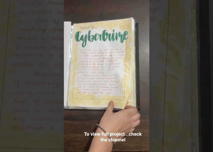 Class 12 Sociology Project on Cyber Crime and Security. #Sociology #CYBER CRIME # CLASS 12